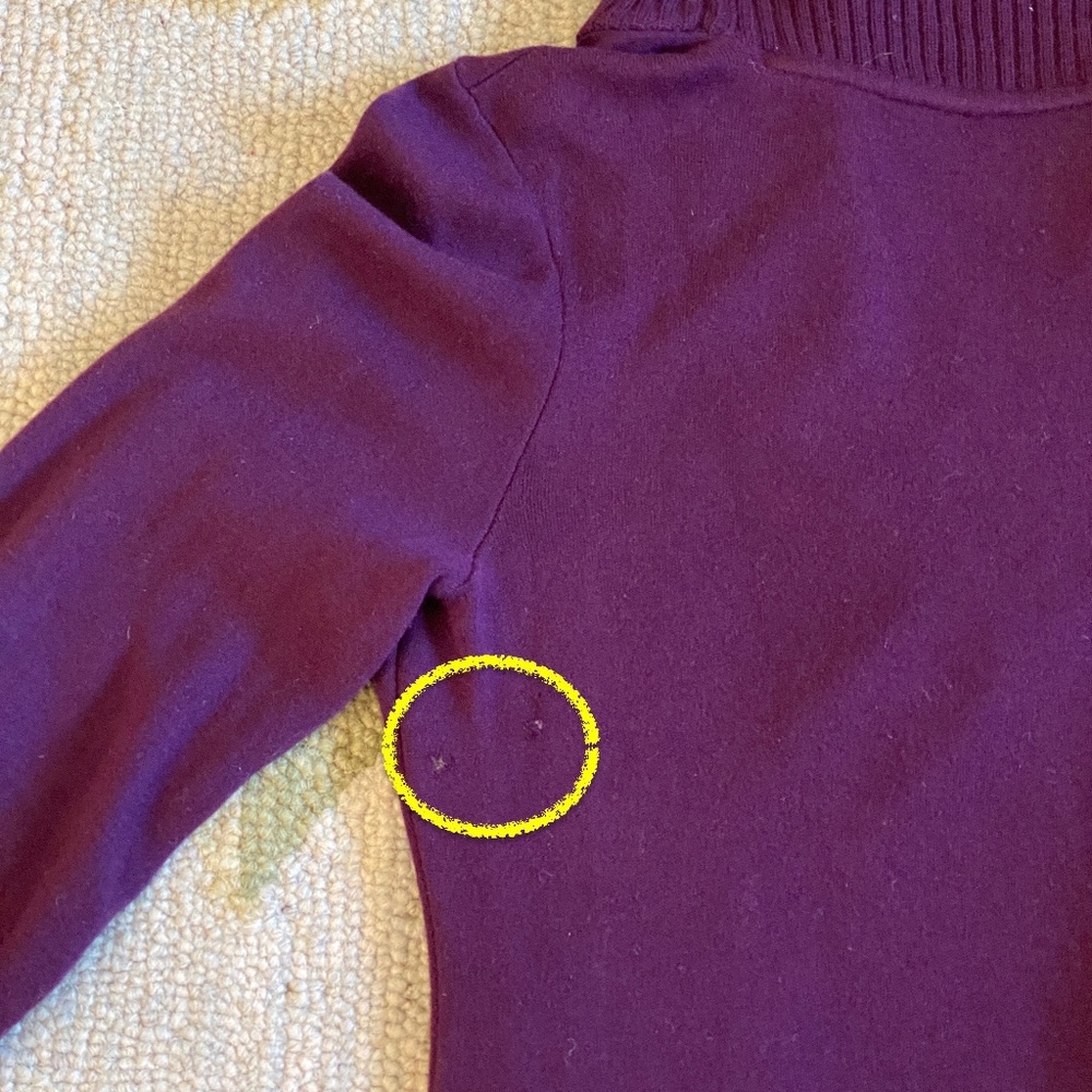 Banana Republic I Purple Cowl Neck Sweater Dress I Holiday 2008 - Picture 13 of 16